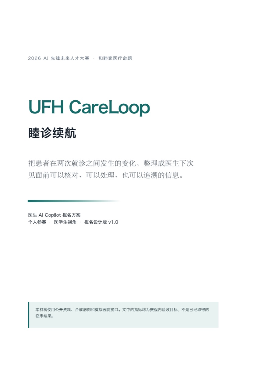 UFH CareLoop 报名方案 PDF 封面